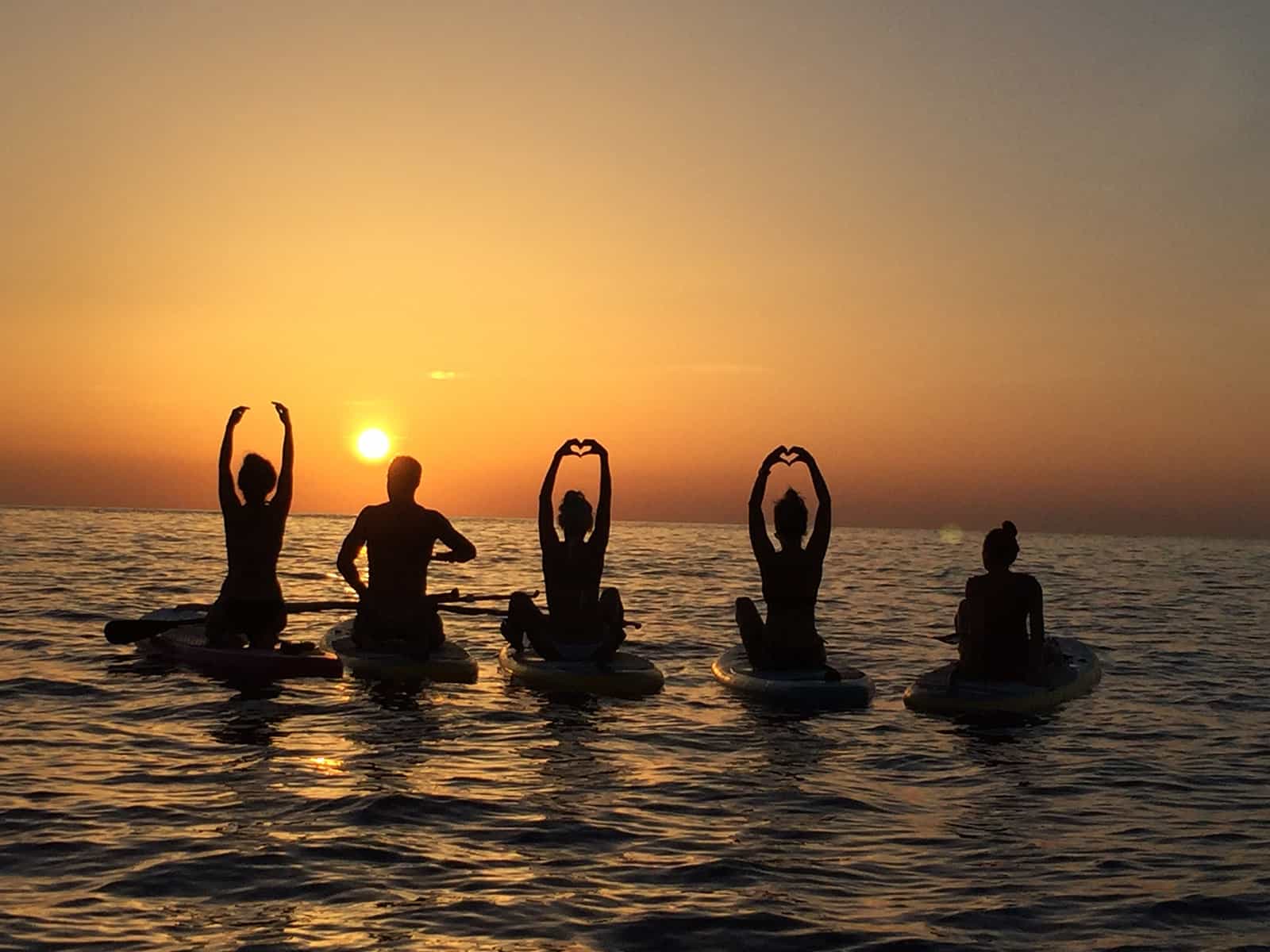 Puesta de sol paddle-surf-ibiza